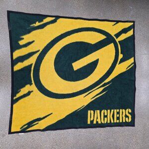 Green Bay Packers Biederlack Throw Blanket Reversible 48x58 NFL USA